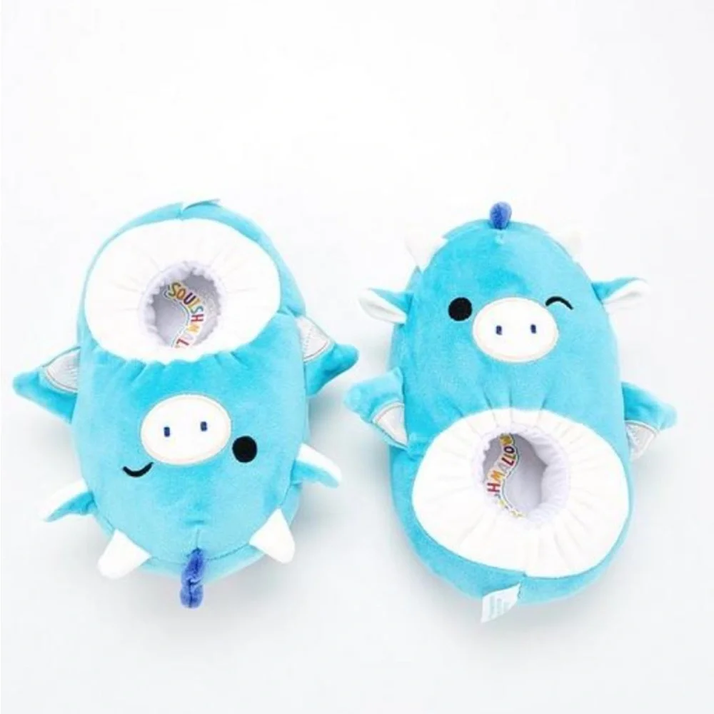 Squishmallows Unisex Plush Slippers - Tatiana The Dragon 11-12